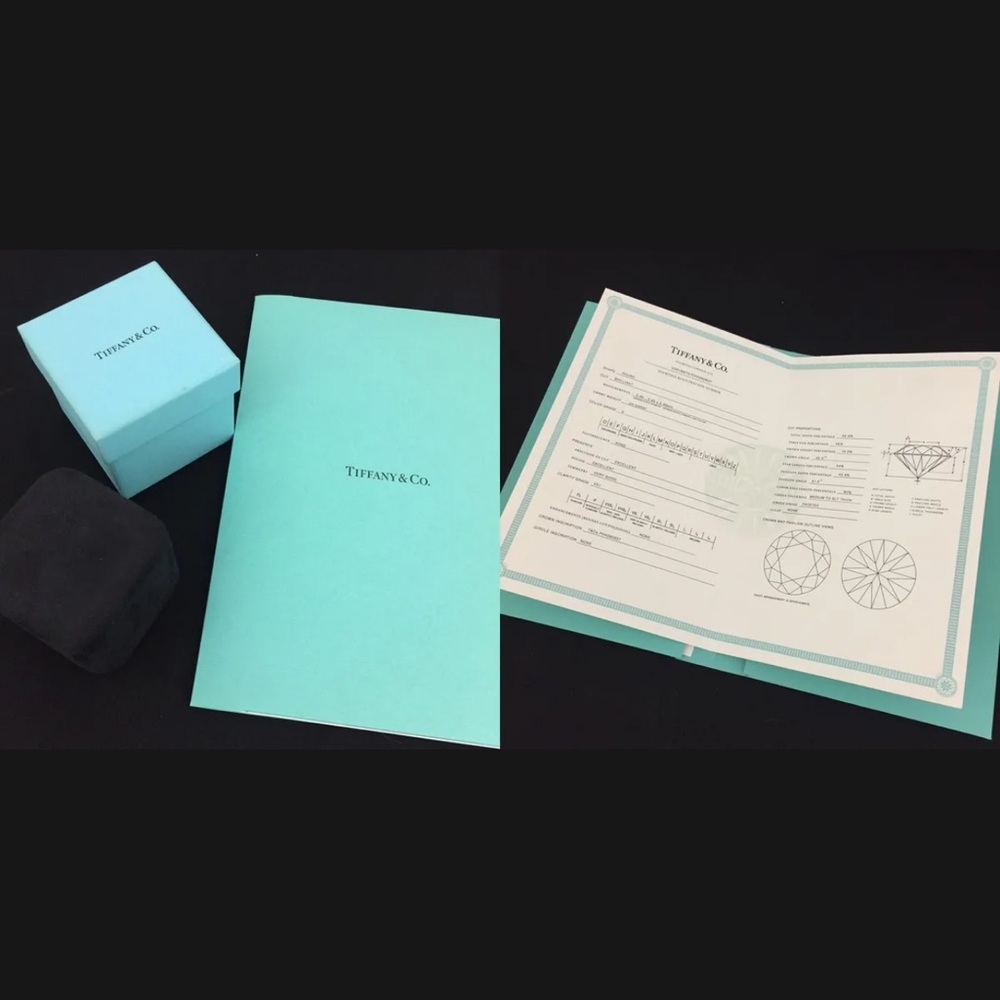NEW Tiffany&Co. Sz 6 Platinum VS1 Round Brilliant Diamond Ring w/Paperwork - Picture 4 of 13